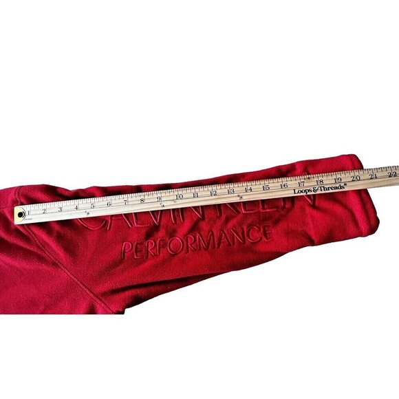 Calvin Klein Women Full Zip Sweater Performance red Long Sleeve Pockets sz L - Picture 7 of 9